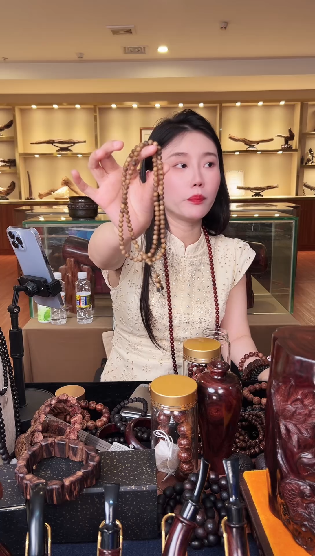 【闪购商品】沉香木手串【美比】海南沉香白棋楠06*108多圈