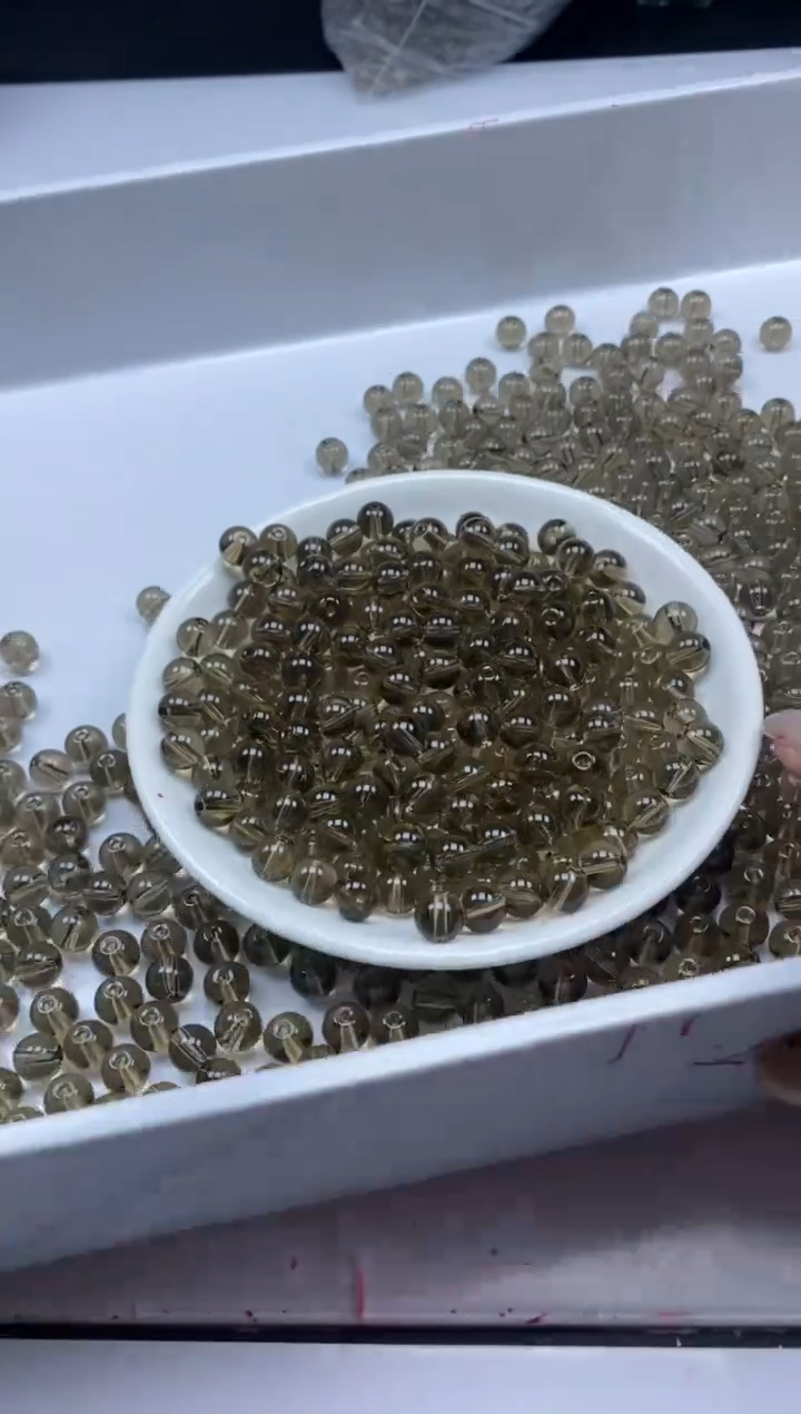未镶嵌颈饰水晶w756茶水晶8mm*30颗