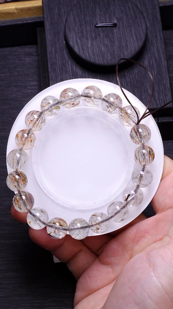 【闪购商品】水晶单圈未镶嵌Q035黑金超七单圈10mm
