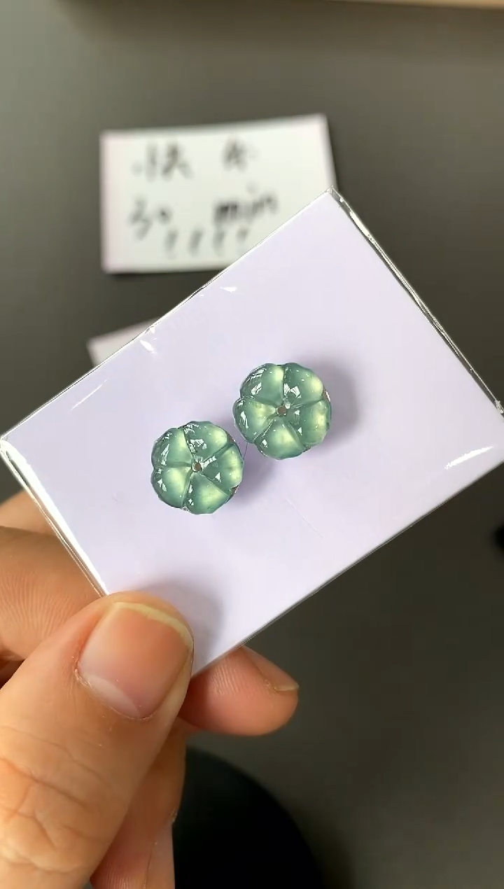 【闪购商品】定制翡翠未镶嵌一对