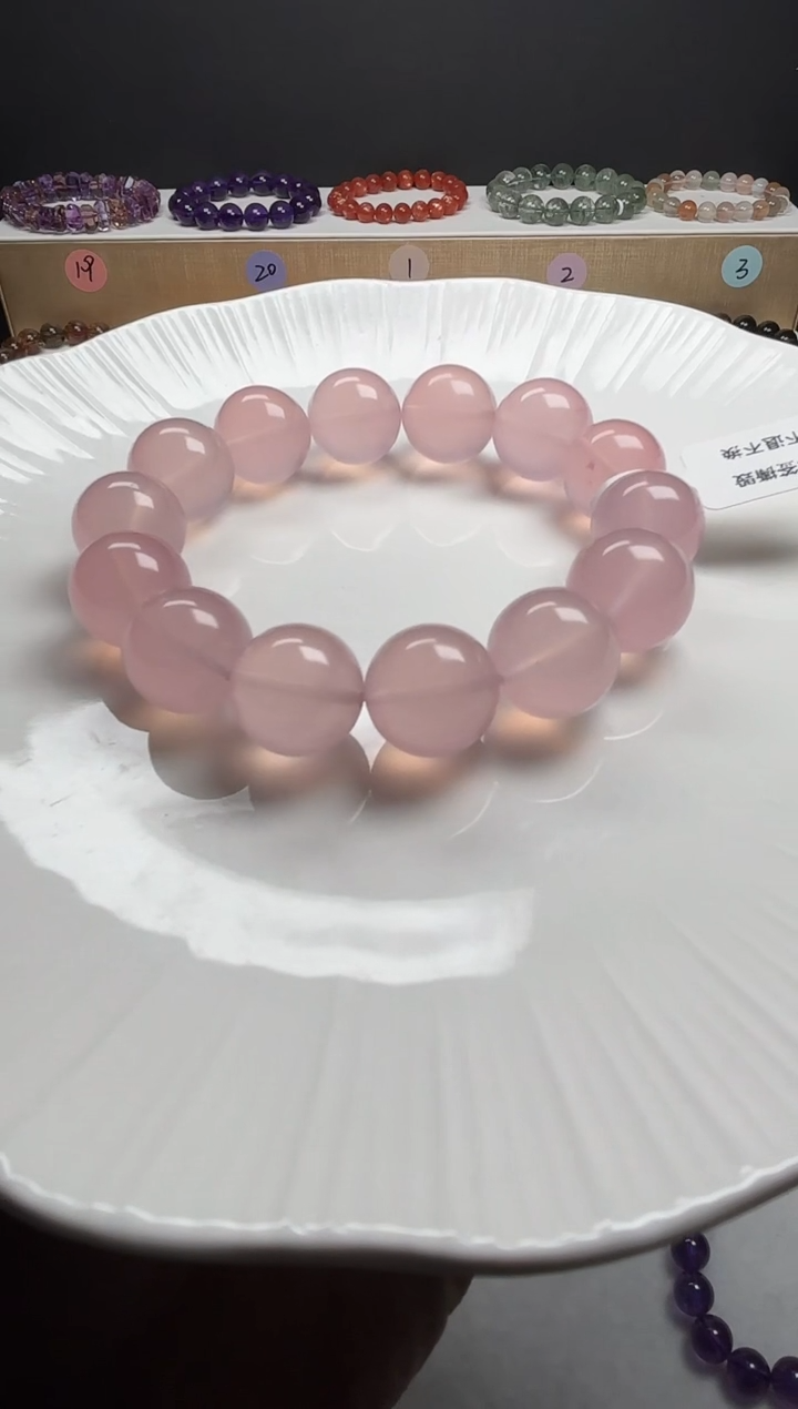 【闪购商品】水晶手串未镶嵌果冻粉手串