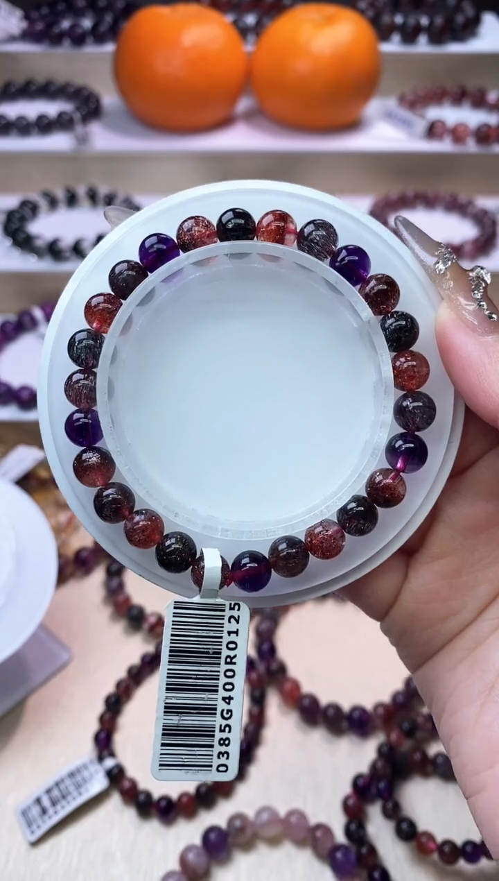 【闪购商品】水晶手链未镶嵌黑加仑超七单圈7m+