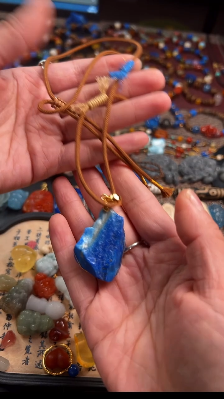 未镶嵌青金石颈饰青金石原矿吊坠