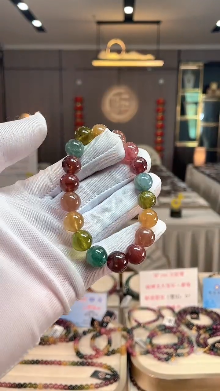 未镶嵌老矿碧玺彩虹单圈手串10mm+碧玺（多样性发一条） xion