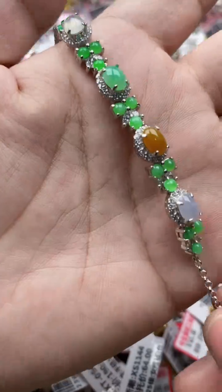 【闪购商品】翡翠戒指银S925镶嵌55555--6