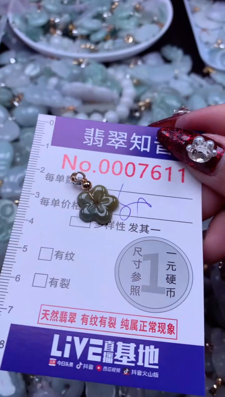 吊坠(不含链)未镶嵌翡翠7611