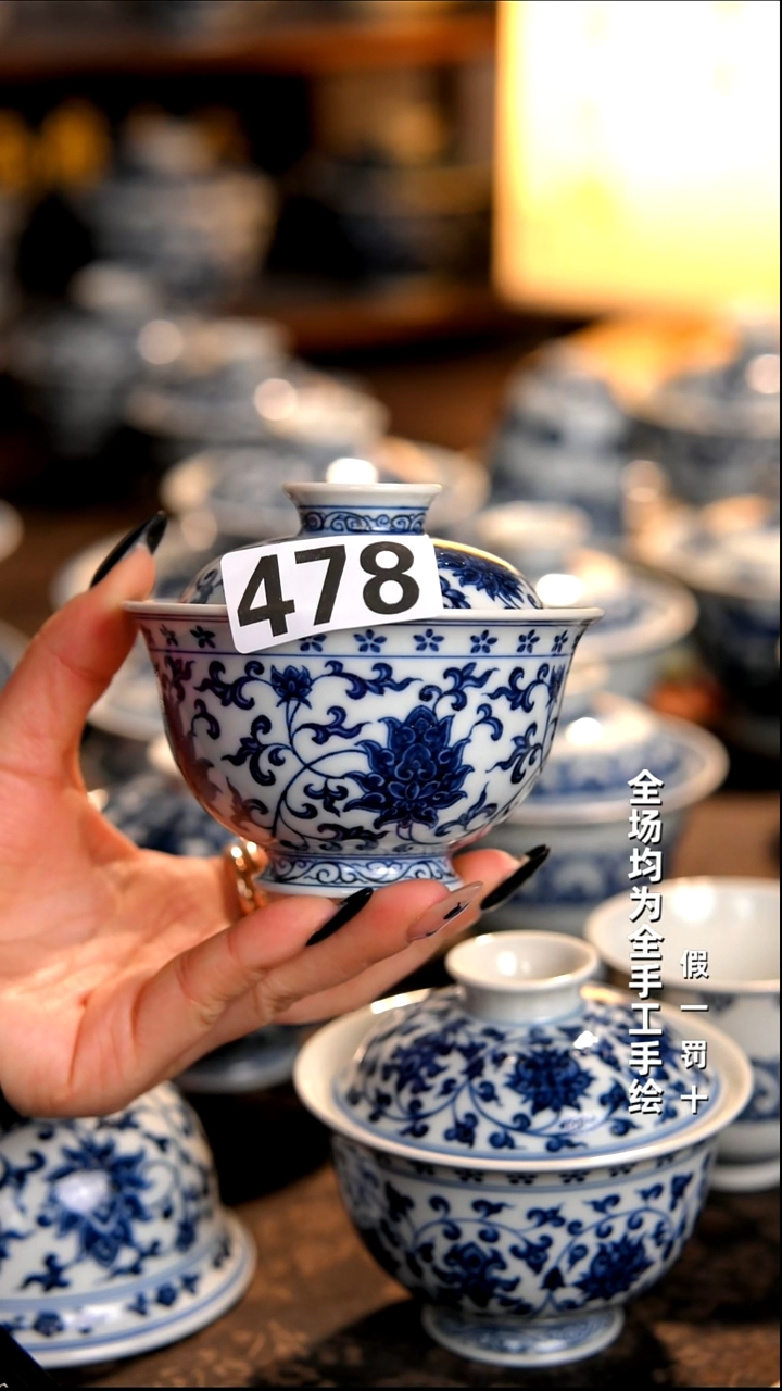 景德镇全手工手绘柴窑茶器福利