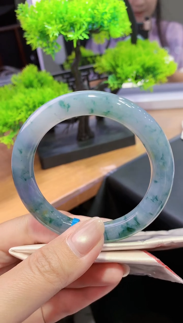 未镶嵌手镯翡翠-k508  天然缅甸A货翡翠56.8圆条