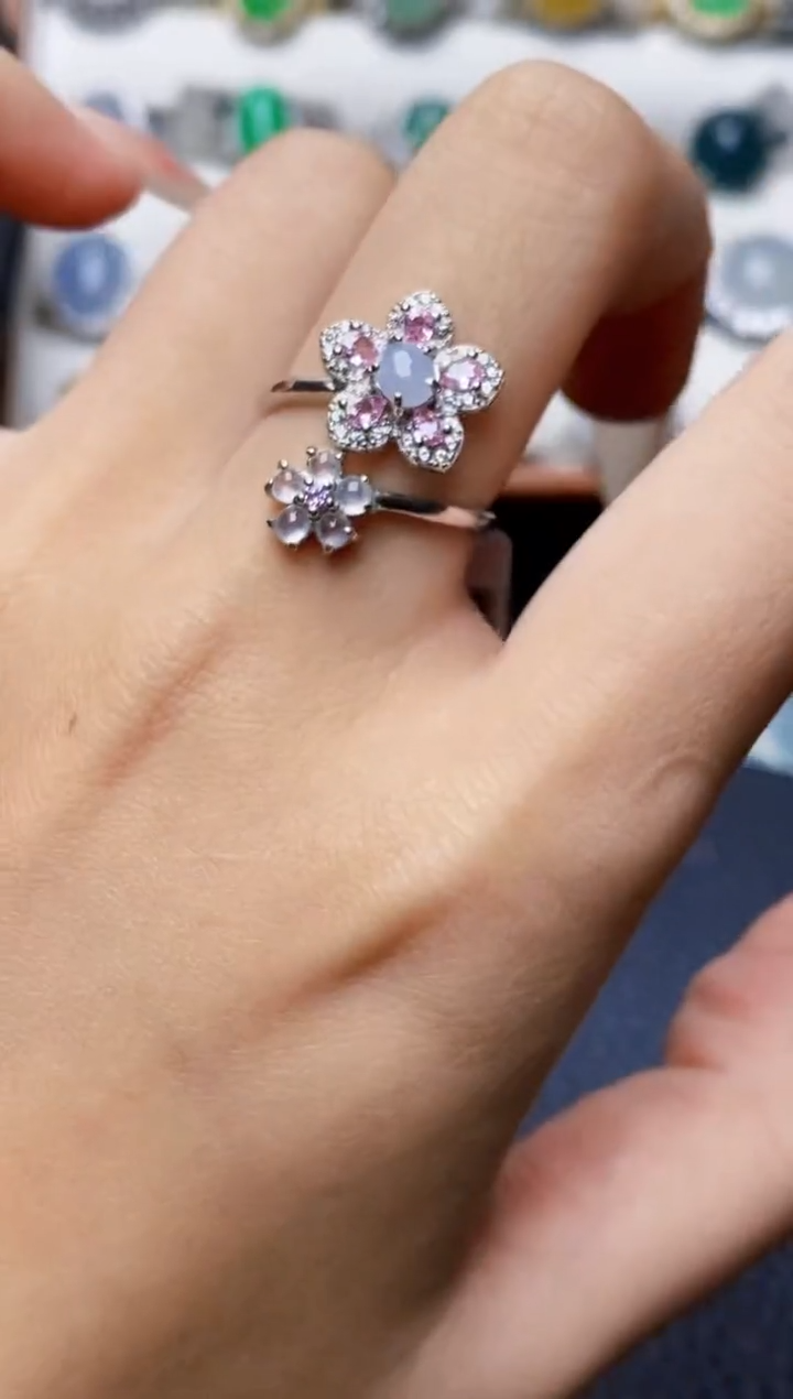 银S925镶嵌戒指翡翠1426