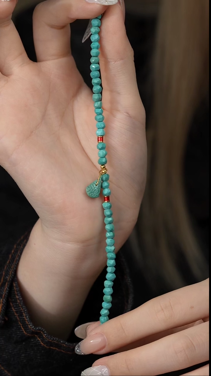 【闪购商品】绿松石手链18K金镶嵌U11（多样性发一件）