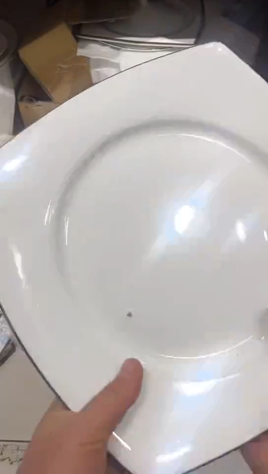 骨瓷12浅汤方盘外单1个