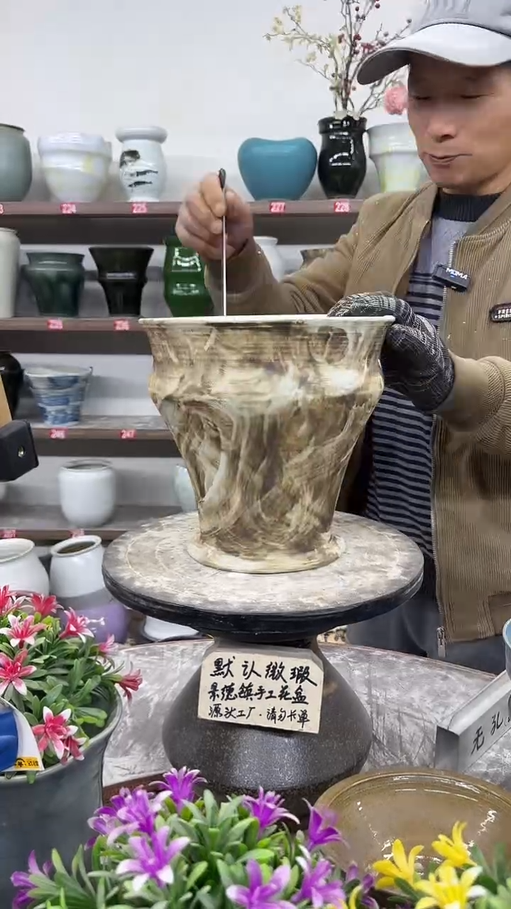 12-19-高22口21瑕-花盆