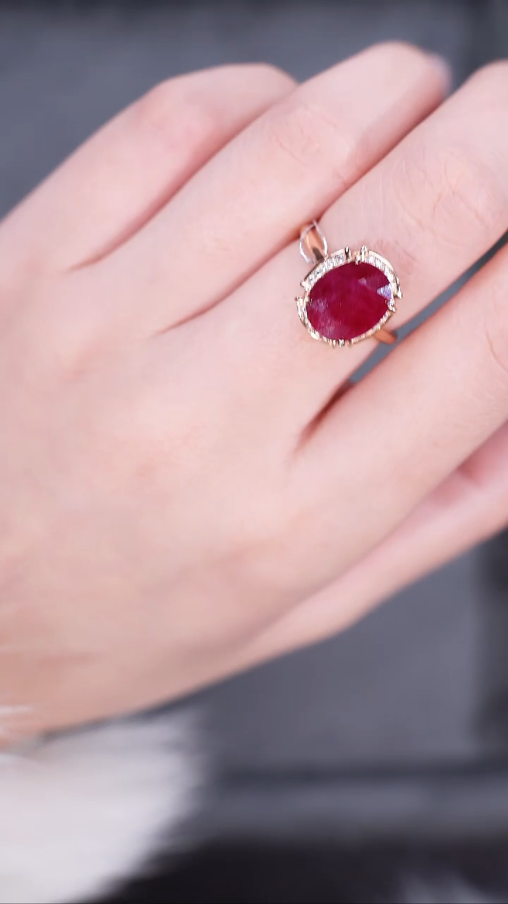 【闪购商品】红宝石手饰银S925镶嵌手饰