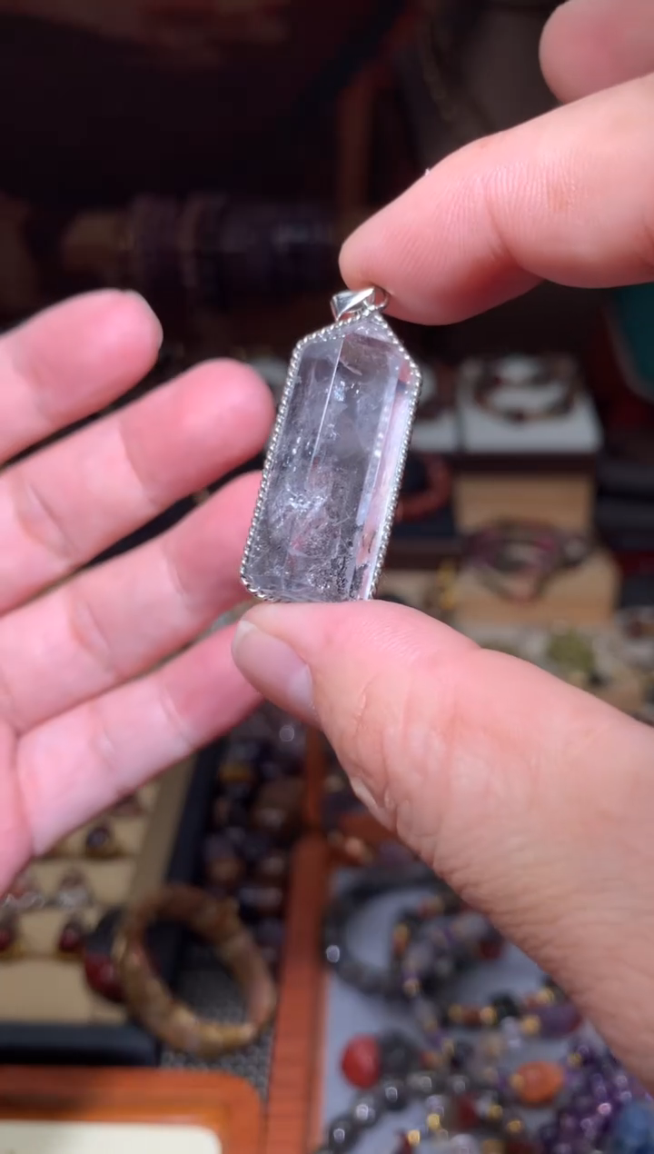 未镶嵌珠宝半成品水晶闪灵吊坠