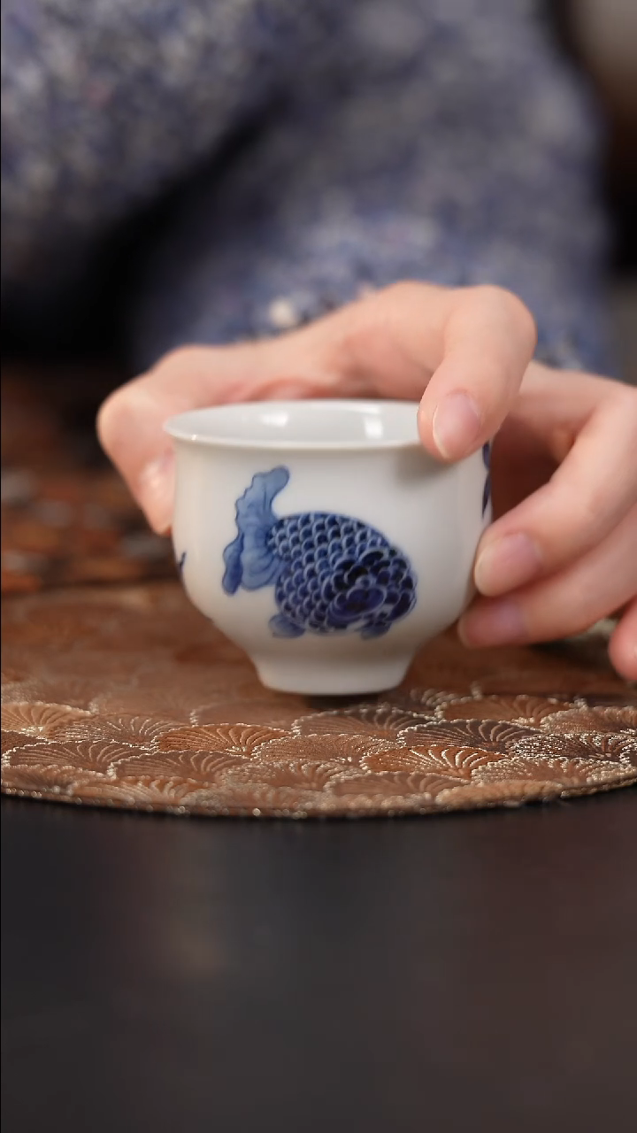 【闪购商品】杯润山堂青花蓝寿
