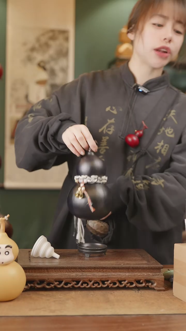 【闪购商品】78号精品天然大漆工艺防渗内胆酒葫芦~