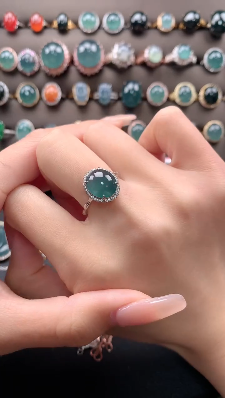 【闪购商品】翡翠戒指银S925镶嵌3123213