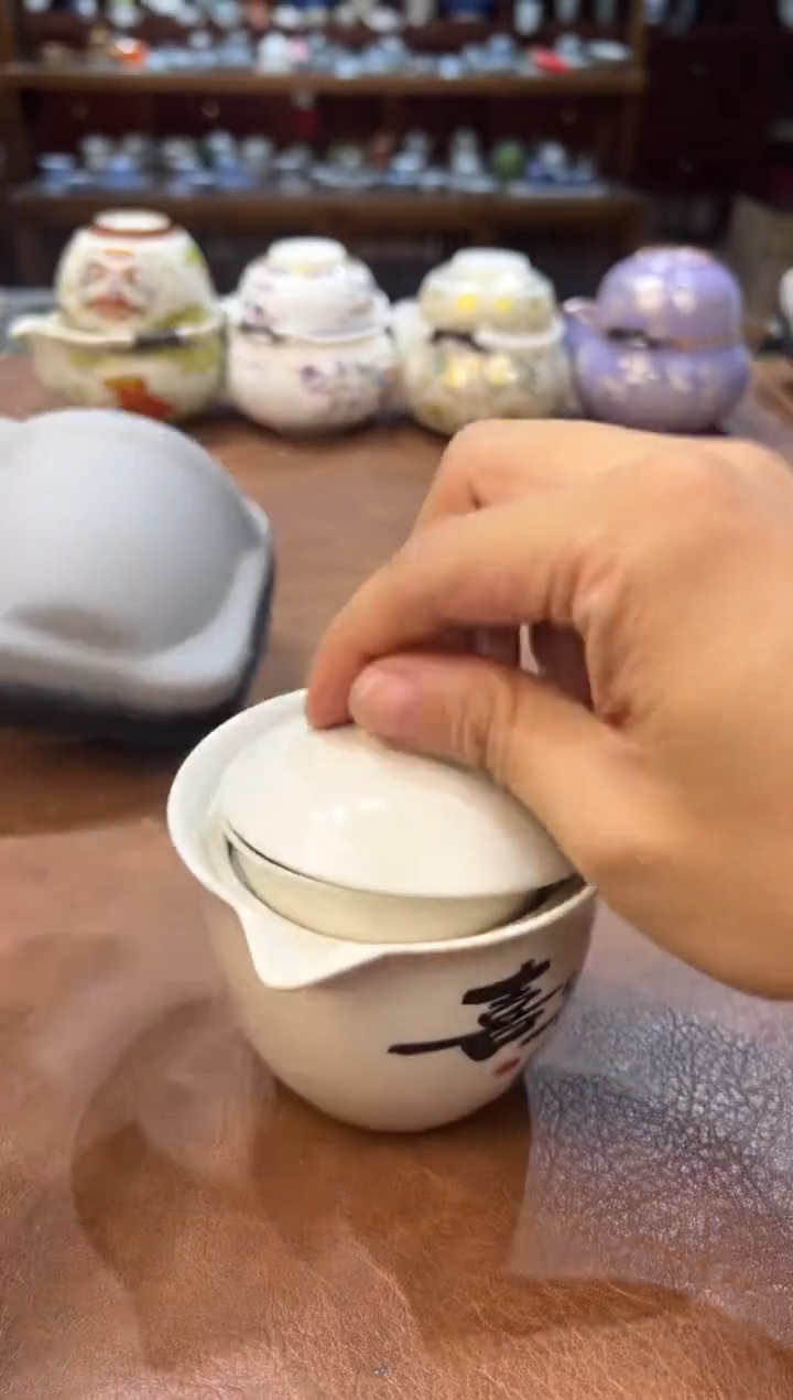 真的很便宜超好看会开片的旅行茶具