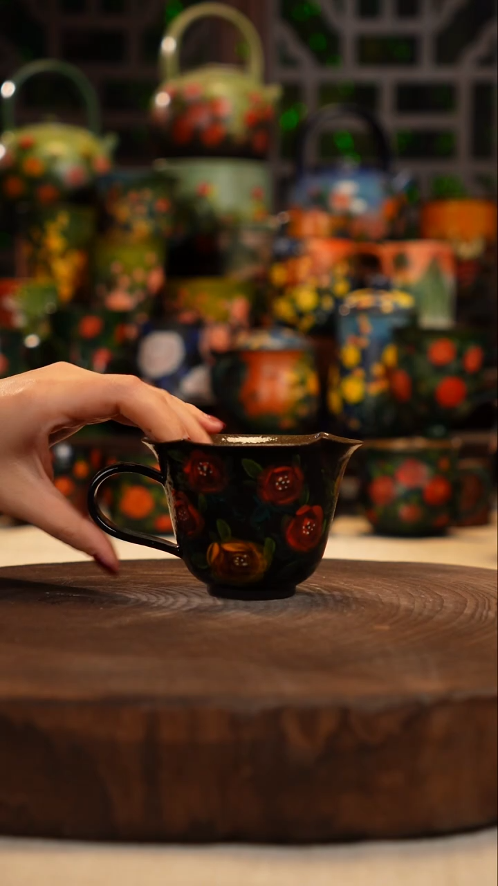 油画 釉下彩  杯子