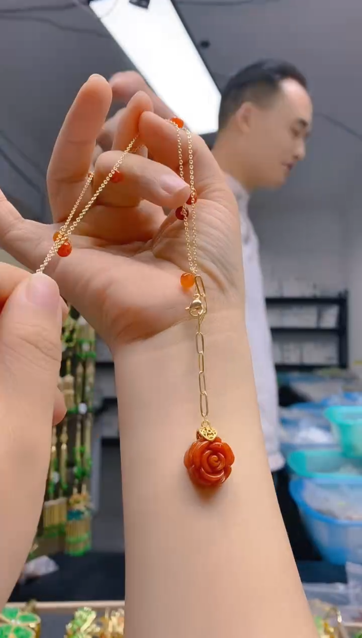 【闪购商品】翡翠耳饰合金0179翡翠锁骨链