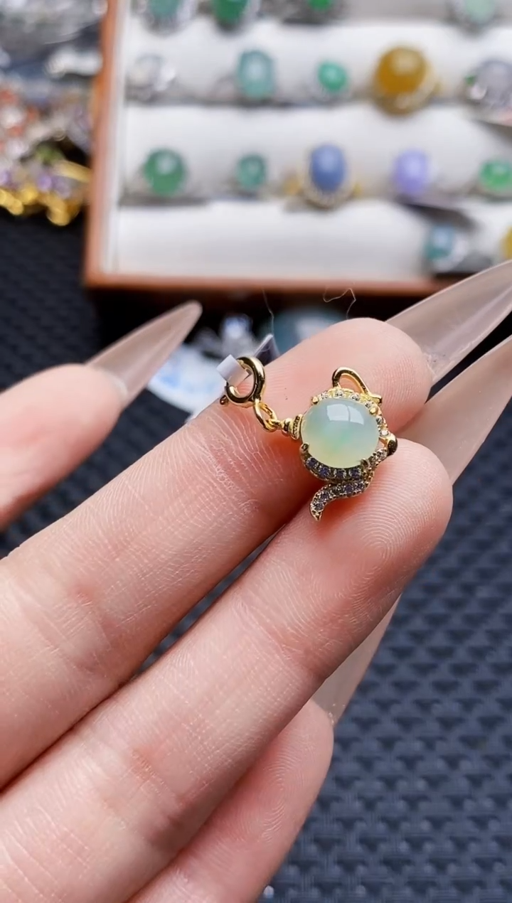 银S925镶嵌戒指翡翠1122