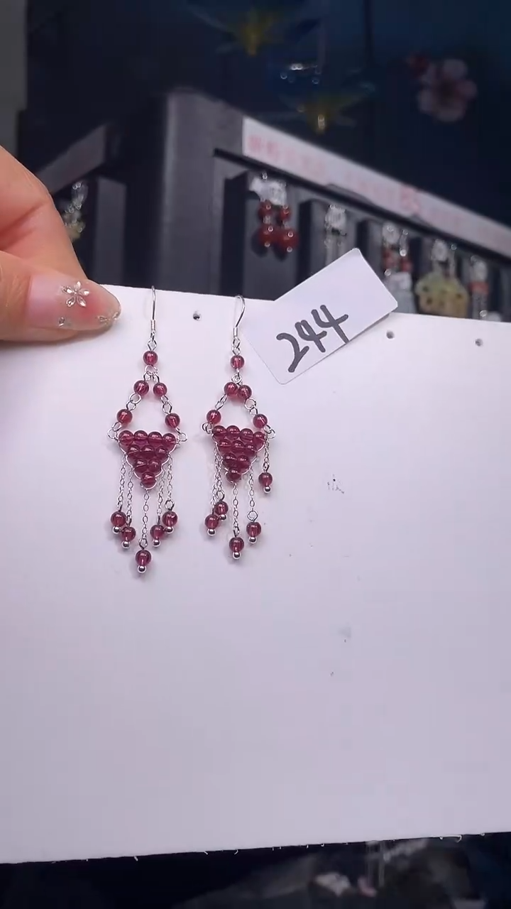 银S925镶嵌耳饰紫晶喜欢拍