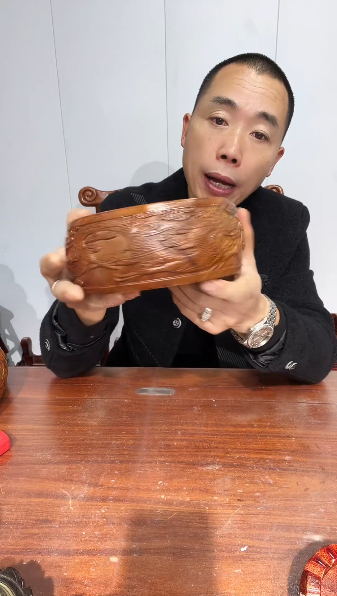 木老花18*20*8双龙戏珠