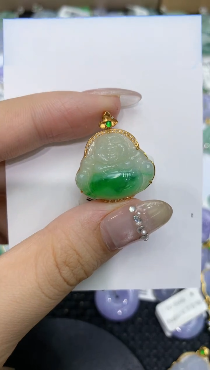 【闪购商品】翡翠颈饰18K金镶嵌222222222