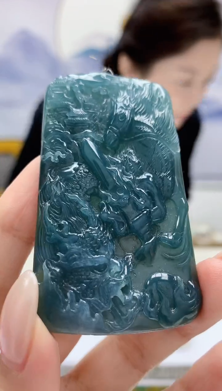 未镶嵌定制翡翠3099xx-毛货挂件88