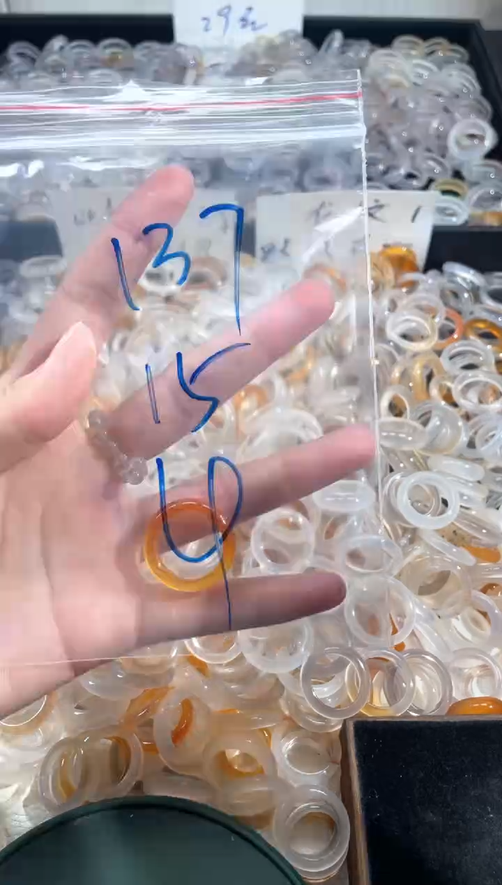 玛瑙/玉髓戒指未镶嵌137