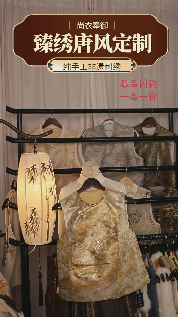 【闪购商品】织绣7.金莳荟嵌螺钿织金马甲