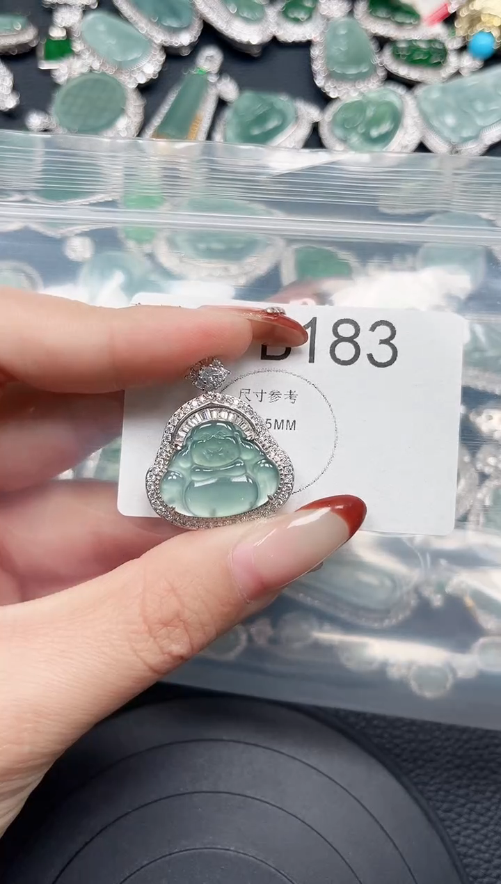 【闪购商品】翡翠颈饰未镶嵌赠皮绳183