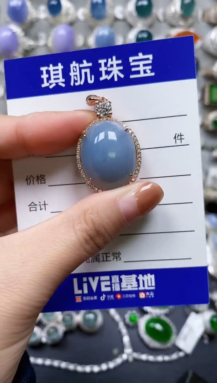 【闪购商品】翡翠颈饰银S925镶嵌0717