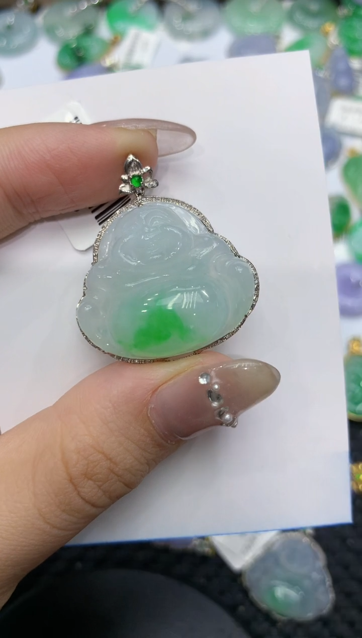 【闪购商品】翡翠颈饰18K金镶嵌222222222