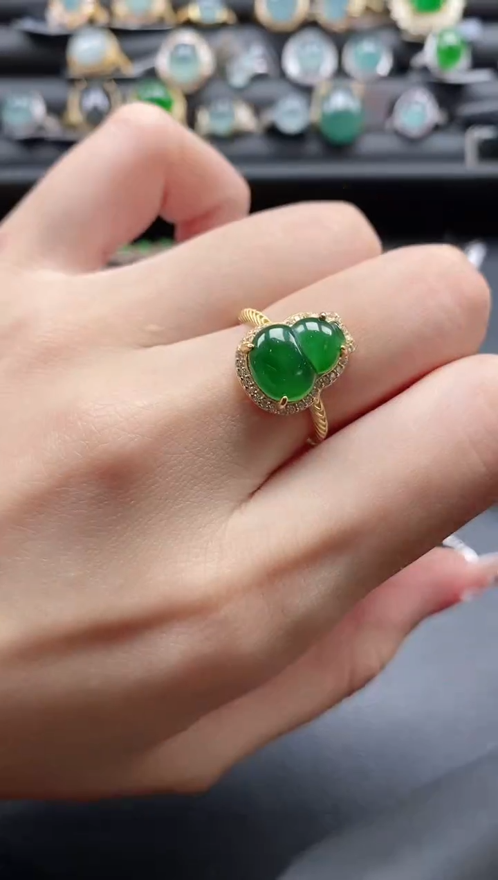 【闪购商品】翡翠戒指银S925镶嵌11111