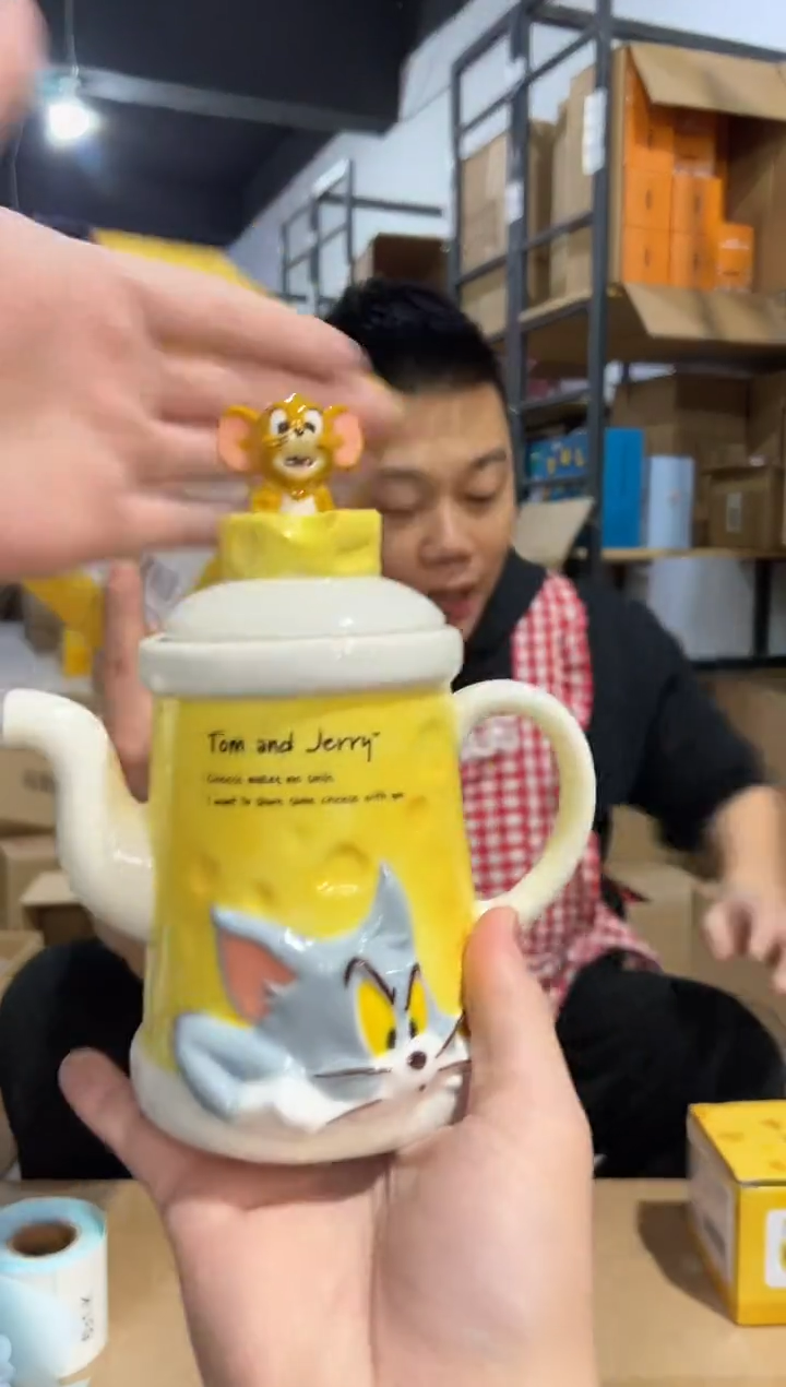 【闪购商品】杯原盒猫和老鼠奶酪茶壶