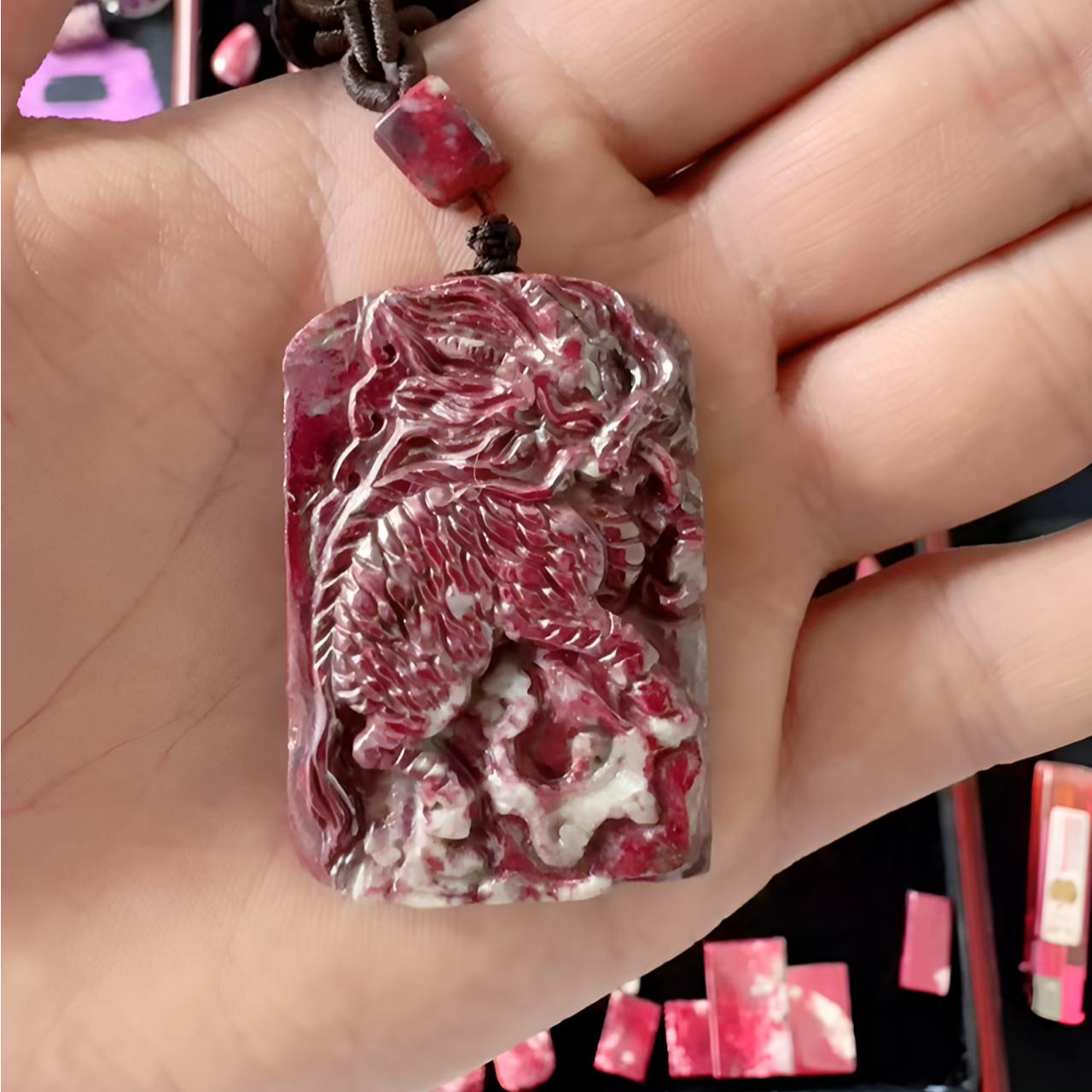 天然辰砂(天然朱砂雕刻件）原石玉化料原矿单晶体【直播改价链接】