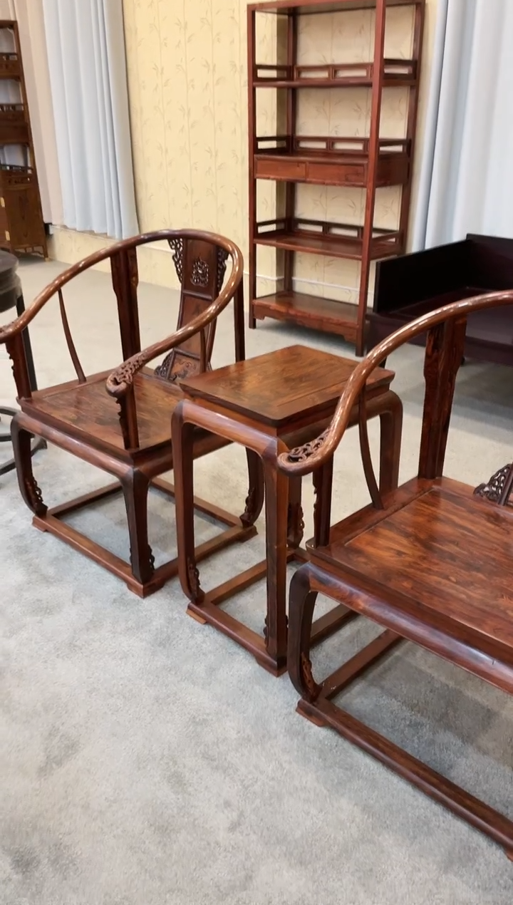 【闪购商品】木黄花梨 皇宫椅三件套