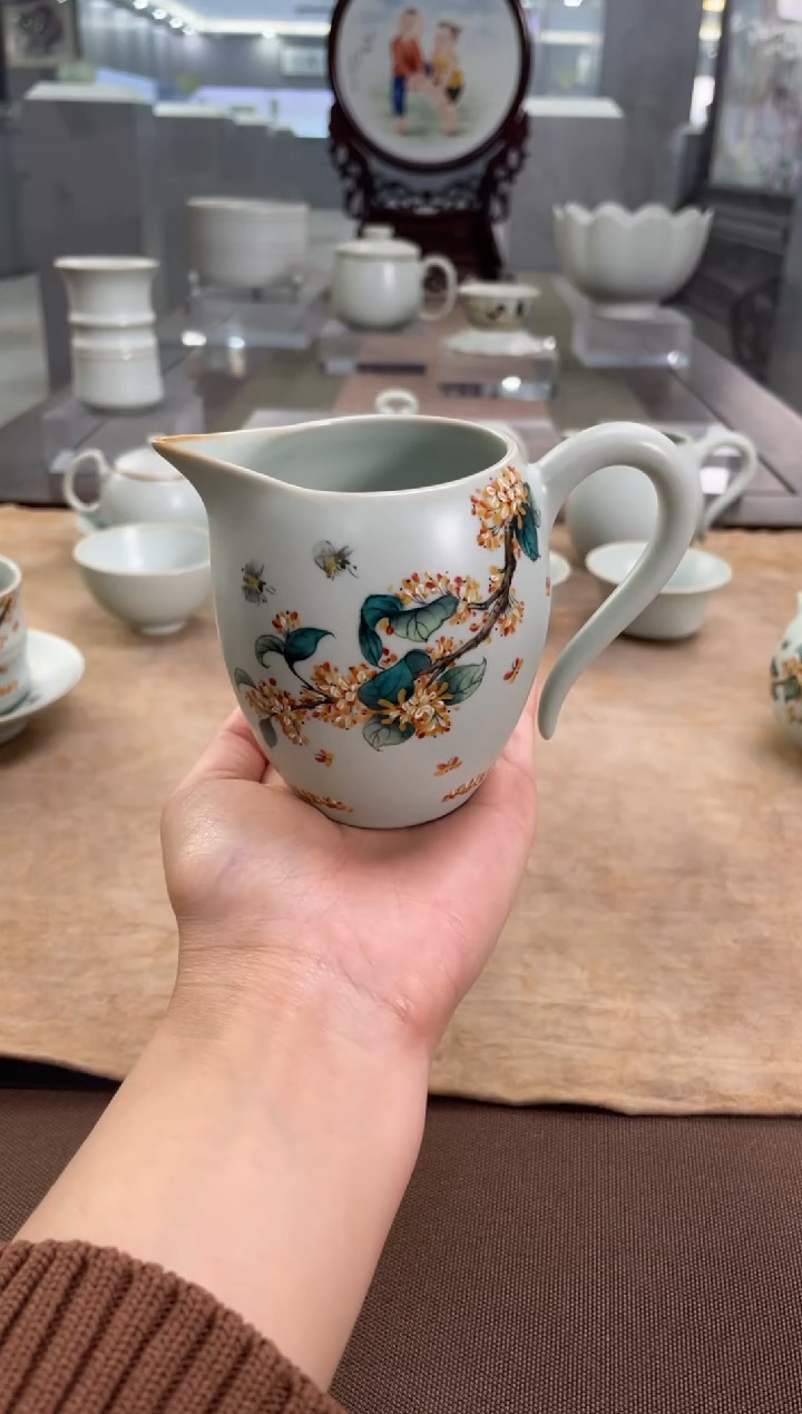 【闪购商品】周泽堂余秀华彩绘茗香茶海（桂花）