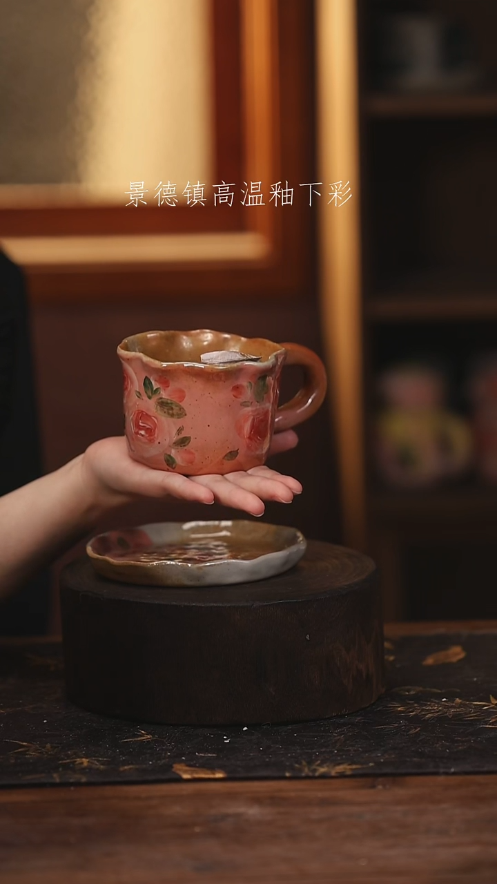 陶瓷景德镇高温釉下手绘陶瓷@L005@