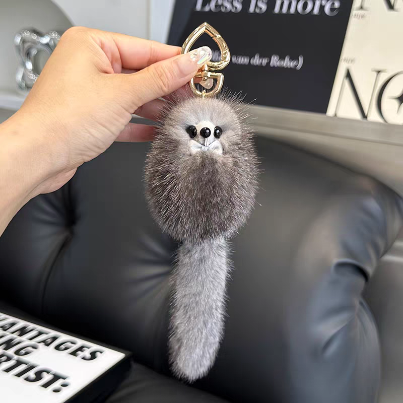 水貂毛狐狸车挂饰包挂饰钥匙扣