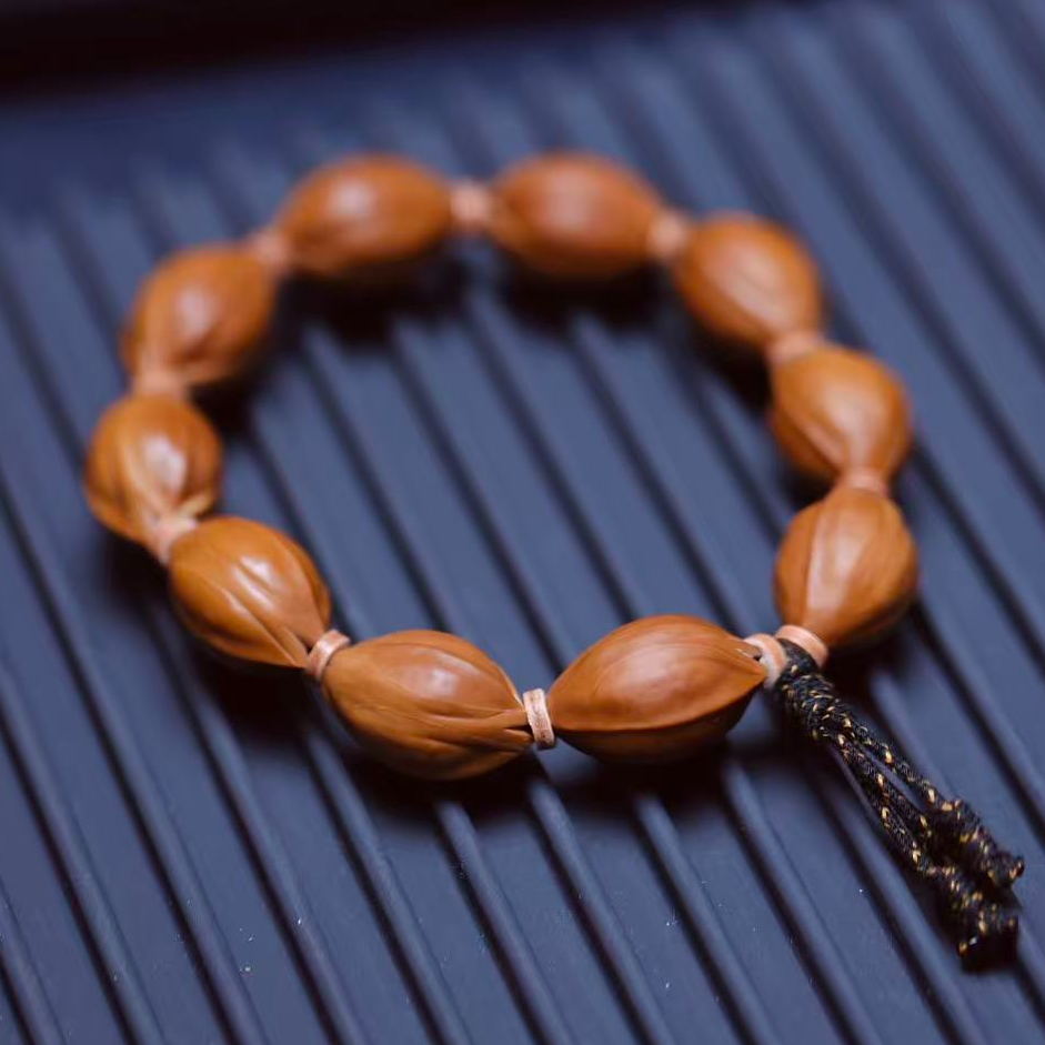 XUNHEZAOWU 梅林铁核三面佛 正宗百年老树抛光款橄榄核