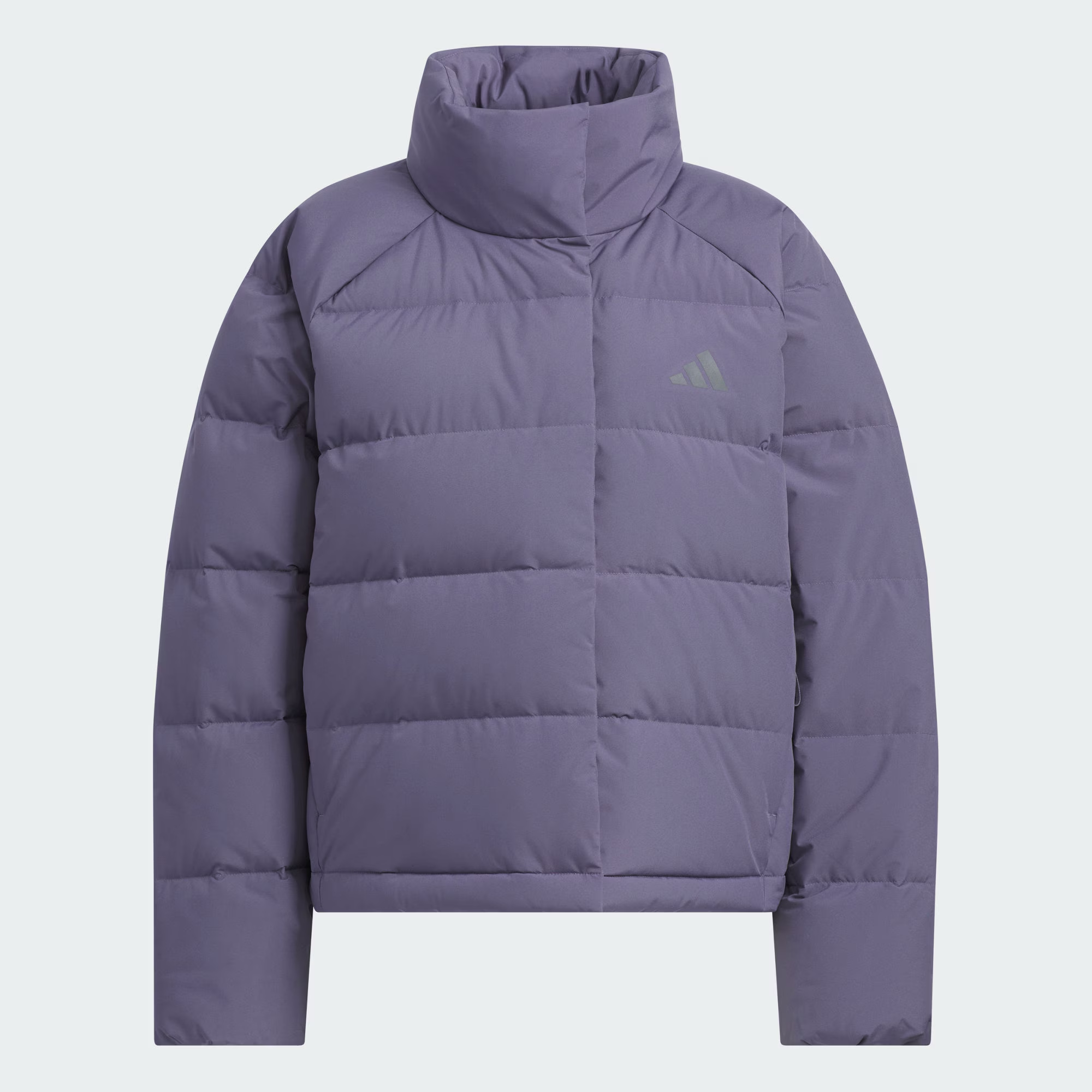 阿迪达斯/adidas女子紫罗兰色拒水防风保暖立领鸭绒羽绒服 KQ5531