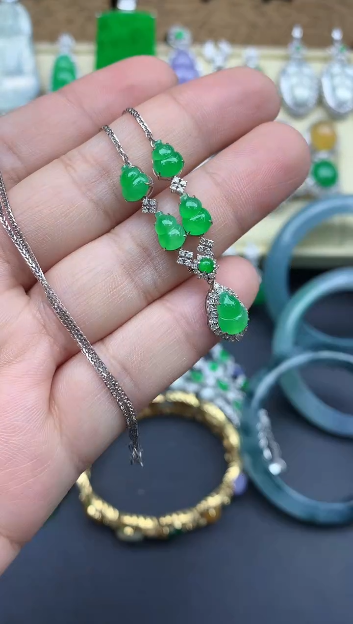 【闪购商品】翡翠颈饰18K金镶嵌434-中国好珍宝