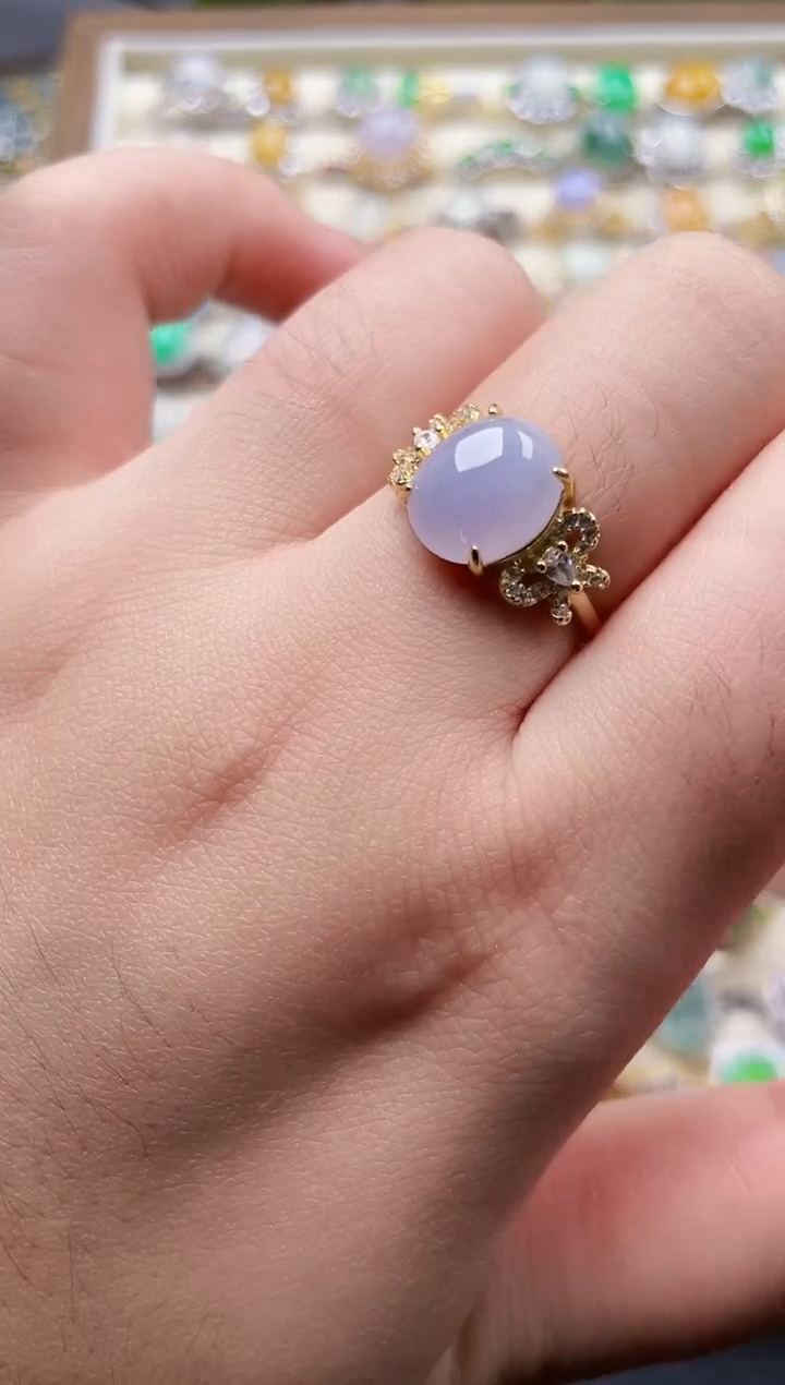 银S925镶嵌戒指翡翠22