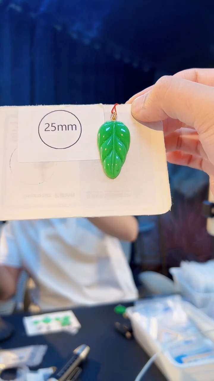 翡翠18K金镶嵌颈饰缅料A货/支持复检/一件