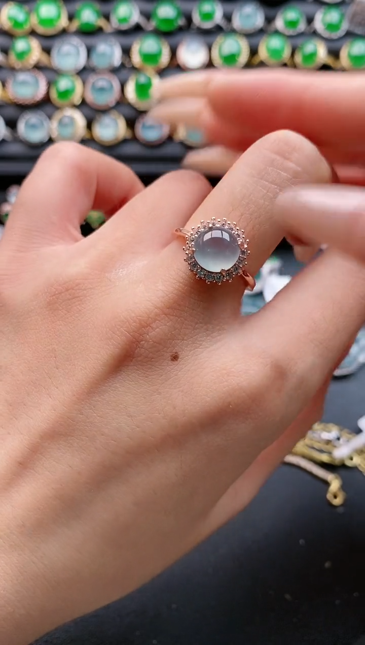 【闪购商品】翡翠戒指银S925镶嵌1111111