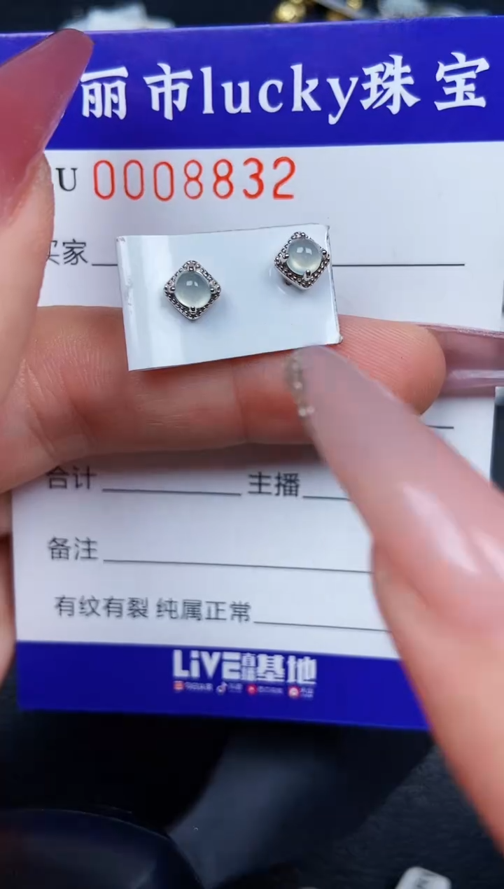 翡翠银S925镶嵌颈饰8832