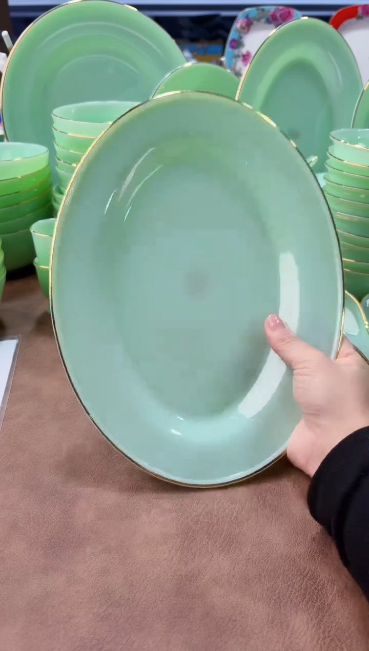 玉瓷 鱼盘1个景德镇陶瓷     