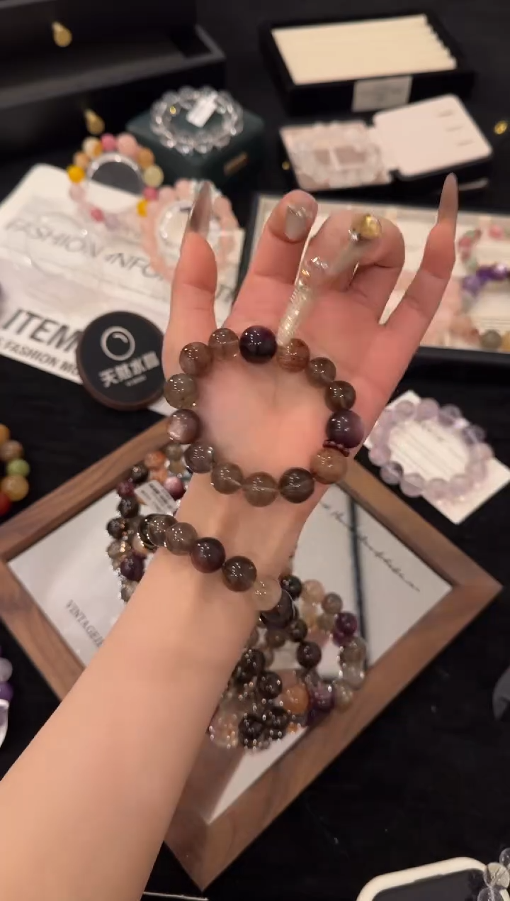 未镶嵌手链水晶茶水晶多宝x3429